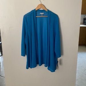 NWT Aqua blue 3x light cardigan